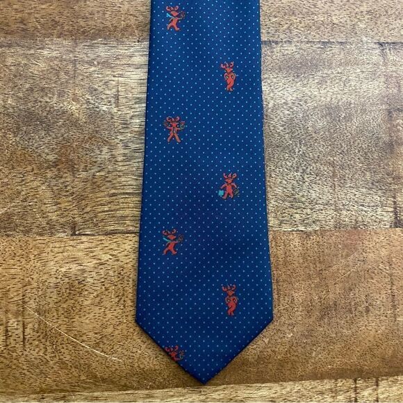 Vintage skinny red devil neck tie - Picture 4 of 4